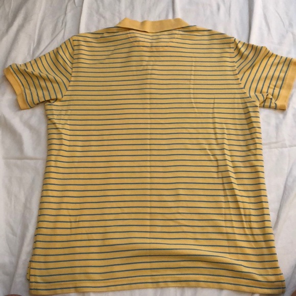 Large Men’s Yellow and Blue Striped IZOD POLO - Picture 4 of 4